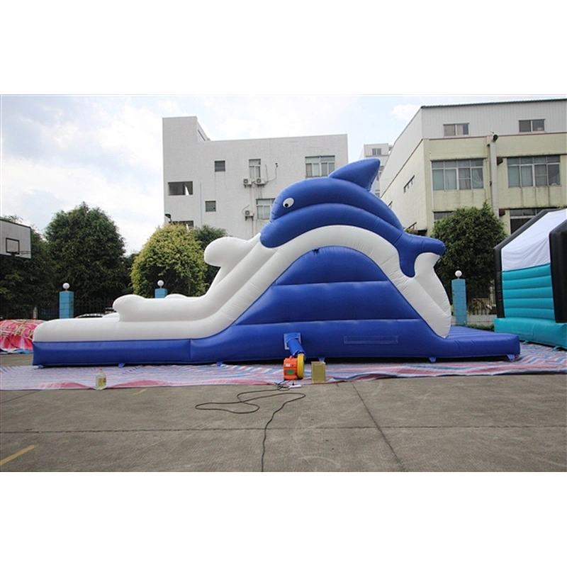 navy blue white basic slide Inflatable Slide-11.3x3.6x4.5M