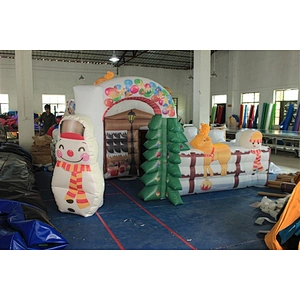 Inflatable christmas decoration, christmas decorations inflatable, Inflatable Christmas Bouncy Castle-4x4x2.5