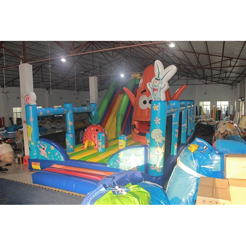 spongebob and Patrick star fun city inflatable amusement park--12x6x5M