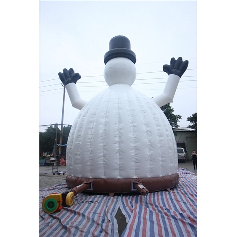 winter waving snowman jumping castle jumping bouncer Inflatable Bouncer-5x6x7M