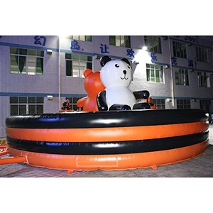 sitting bear on the ground fun city inflatable amusement park-10x10x4M