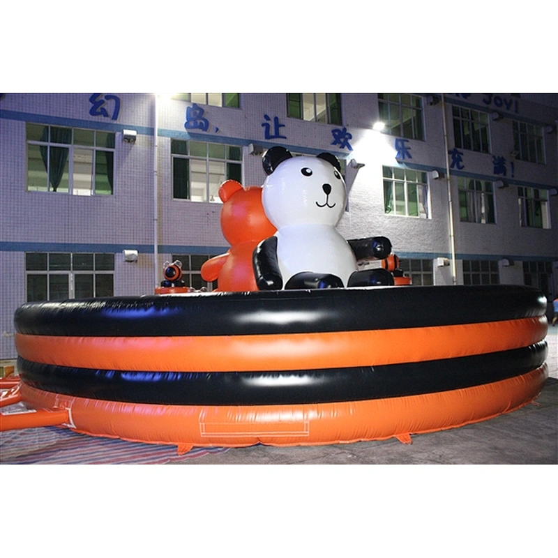 sitting bear on the ground fun city inflatable amusement park-10x10x4M