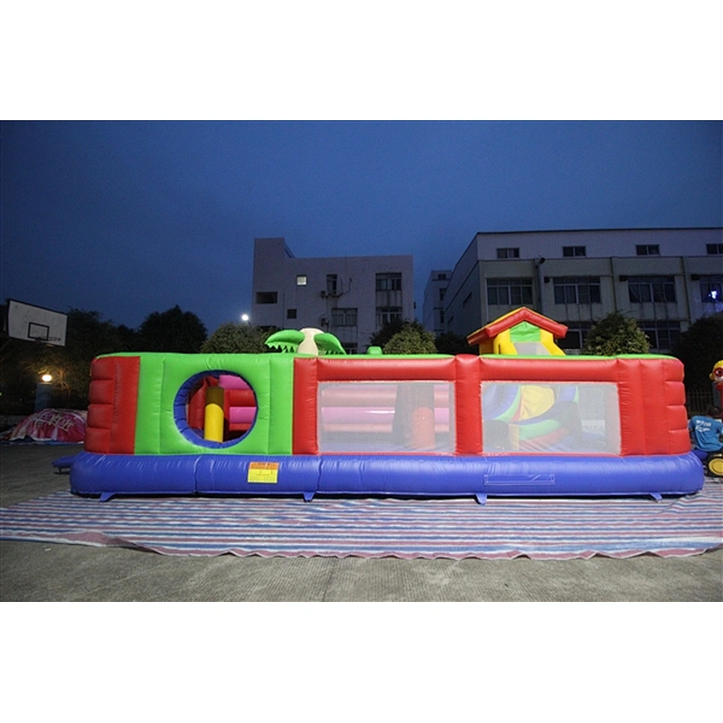 bouncer with slide fun city inflatable amusement park-10x5x4M