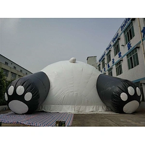 Giant panda Large Commercial Facet Clear Transparent Led Family Wedding Camping Bubble Inflatable Yurt Tent-30x20x7.9M