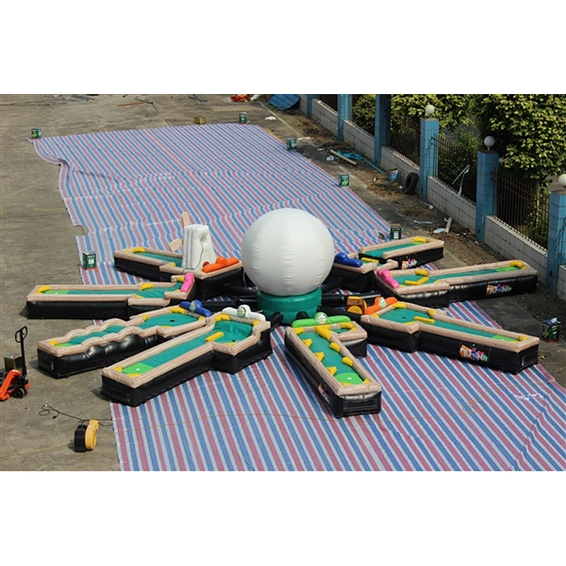 9 lands inflatable golf course inflatable sports-10x10m