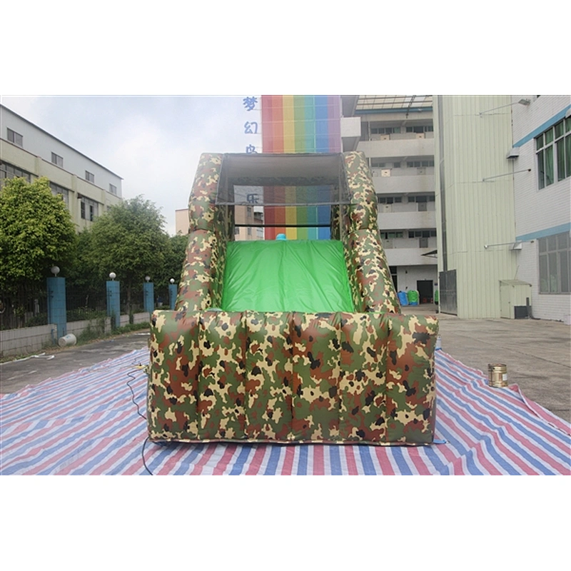 green Camouflage obstacle course inflatable inflatable obstacle inflatable obstacle course-12x2.8x3.5M