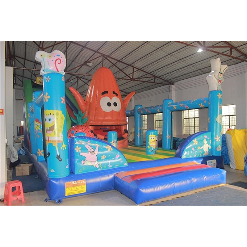 spongebob and Patrick star fun city inflatable amusement park--12x6x5M