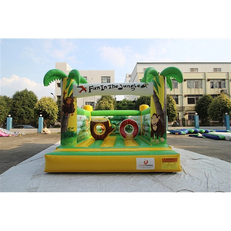 fun In the jungle hawaii bouncer coconut tree tropical style inflatable jumping castle& Inflatable Bouncer Inflatable Bouncer-4.5x4m