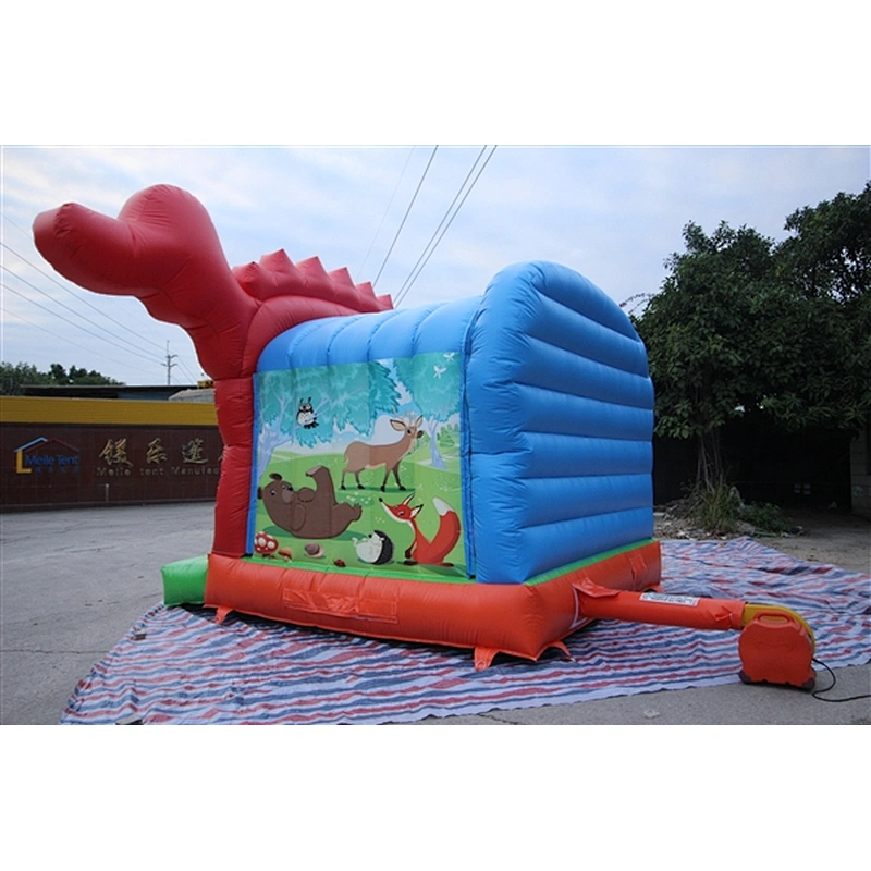 red animal zoo dragon bouncer with slide jumping castle&Inflatable Combo