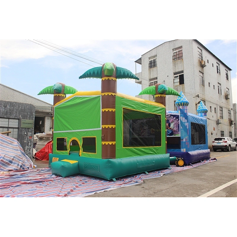 hawaii bouncer coconut tree tropical style inflatable jumping castle& Inflatable Bouncer Inflatable Bouncer-4x4x4m