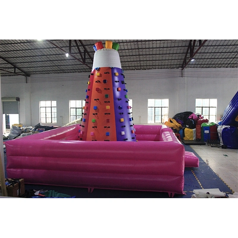 Inflatable Flying Spider-Man Rock Climbing Wall Giant Inflatable Climbing Holds Wall For Sale-5.5x5x4.8m