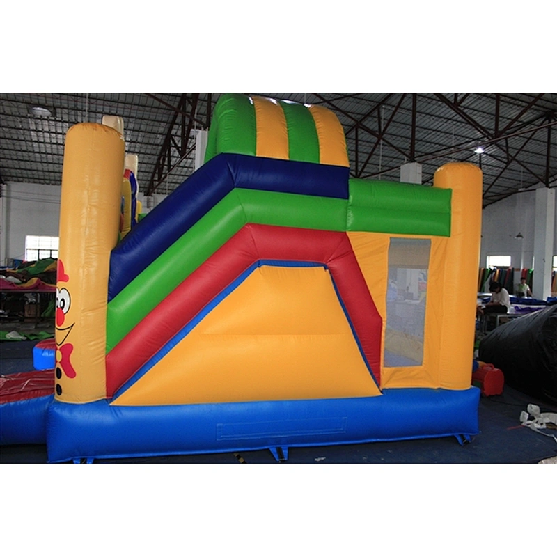 waving smiling clown bouncer with slide jumping castle Inflatable Bouncer-5.2x5x3.8M