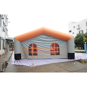 commercial inflatable camping tent inflatable gray house for fun-13.3x7.3M