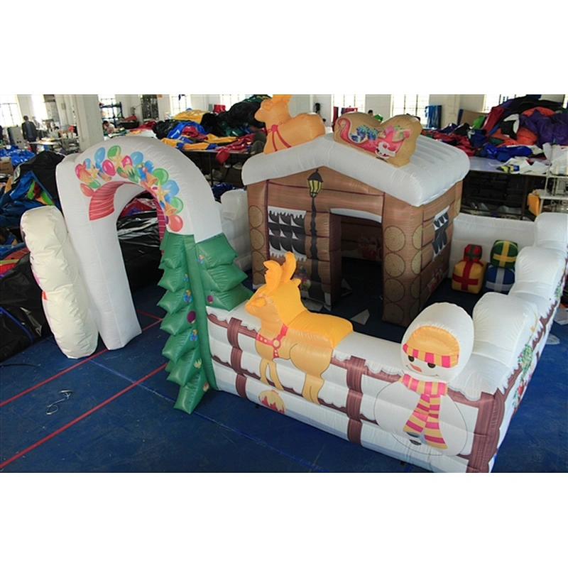 Inflatable christmas decoration, christmas decorations inflatable, Inflatable Christmas Bouncy Castle-4x4x2.5