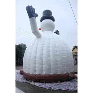 winter waving snowman jumping castle jumping bouncer Inflatable Bouncer-5x6x7M