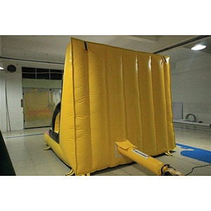 Funny game yellow inflatable sticky wall inflatable sport games for sale-3x3x2.5M