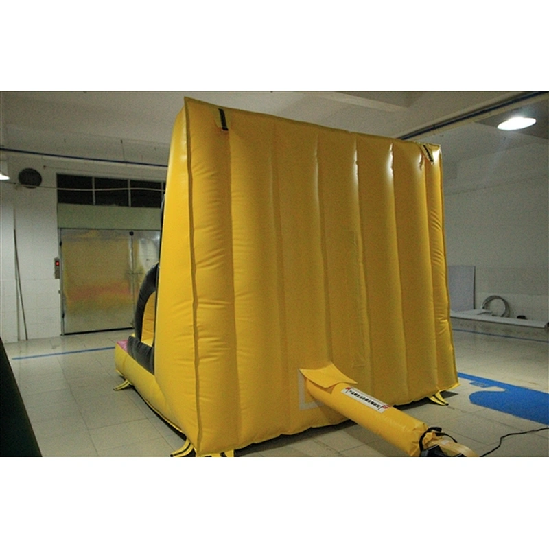 Funny game yellow inflatable sticky wall inflatable sport games for sale-3x3x2.5M
