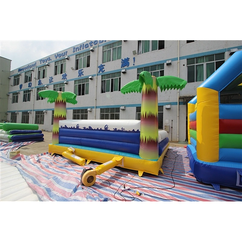 exciting coconut tree surfing platform inflatable sports-5x5m