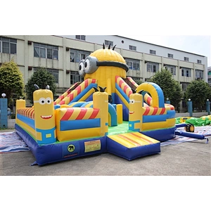 minions little yellow man fun city inflatable amusement park-7x8x4