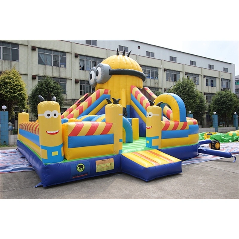 minions little yellow man fun city inflatable amusement park-7x8x4