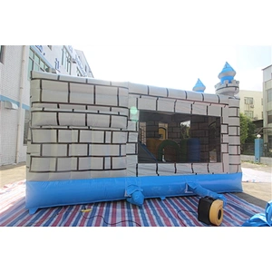 grey castle with dragon bouncer with slide jumping castle&Inflatable Combo-6x4x4M