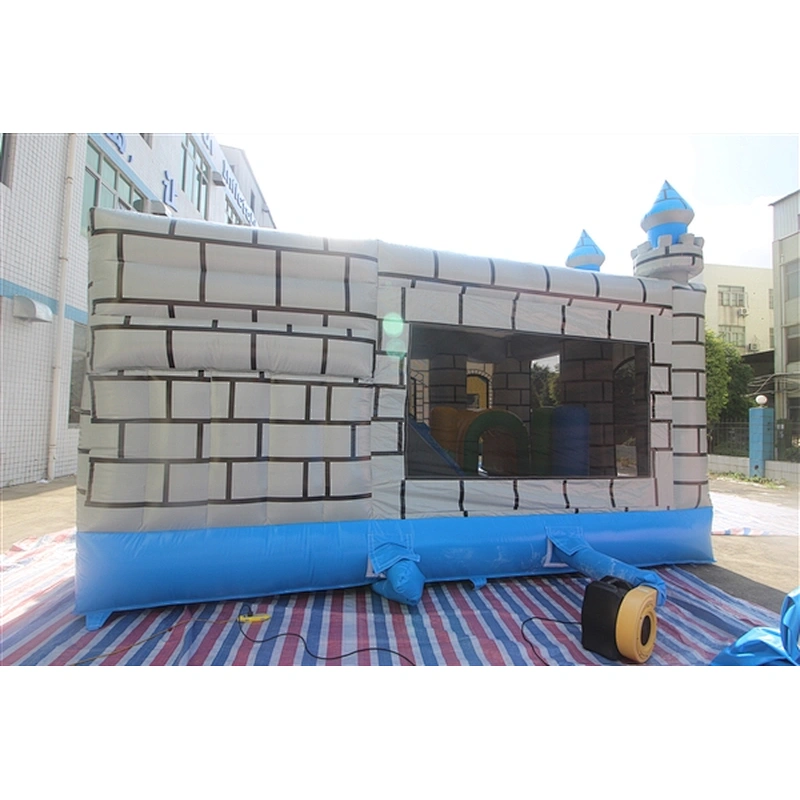 grey castle with dragon bouncer with slide jumping castle&Inflatable Combo-6x4x4M