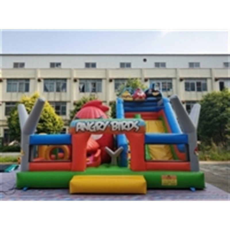 angry birds bouncer with slide fun city inflatable amusement park-6x6x5M