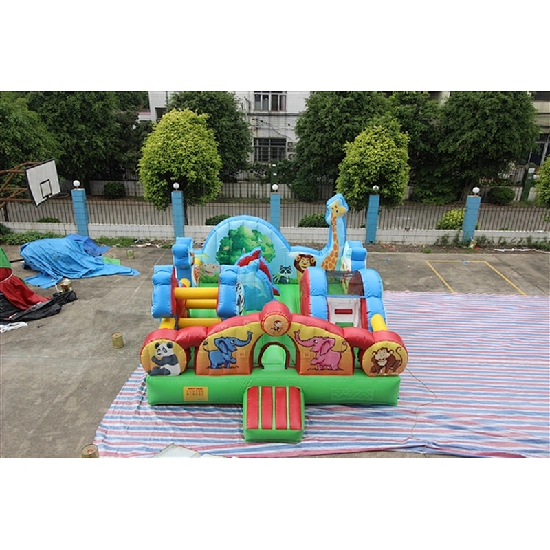 kingdom of animals zoo animals gathering fun city inflatable amusement park-5.1x5.1x2.8m
