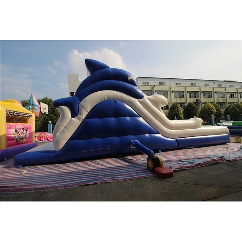 whale inflatable water slide-11.3x3.6x4.55M