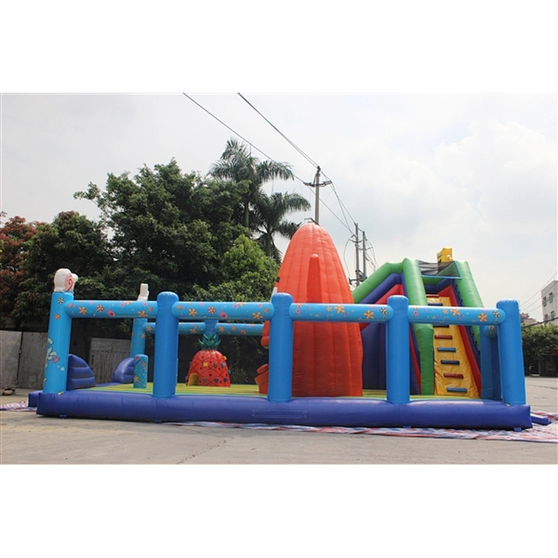 spongebob and Patrick star fun city inflatable amusement park-9x6x5M