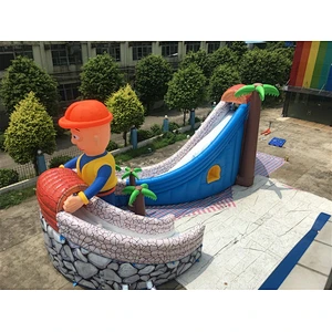 Water Slide For Adult Large Swimming Pool Water Park Pop For Sale-30x30x7m