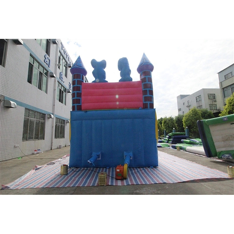 Rainbow Mickey castle inflatable bouncer slide Inflatable Slide-7.5M