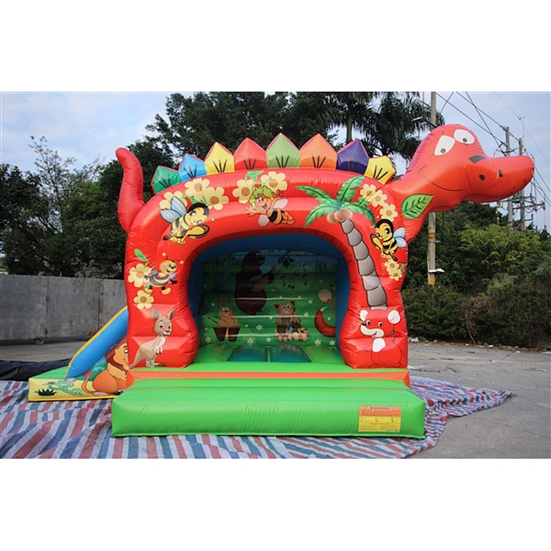 red animal zoo dragon bouncer with slide jumping castle&Inflatable Combo