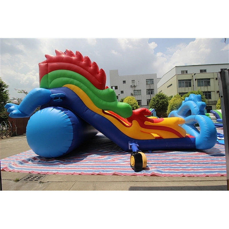 dragon wheel inflatable bouncer slide Inflatable Slide-7x4x5M