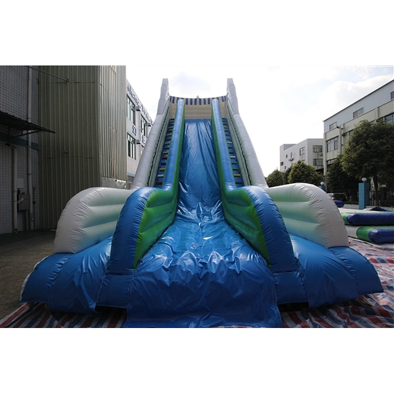 white blue basic slide Inflatable Slide-12x4.5x9M