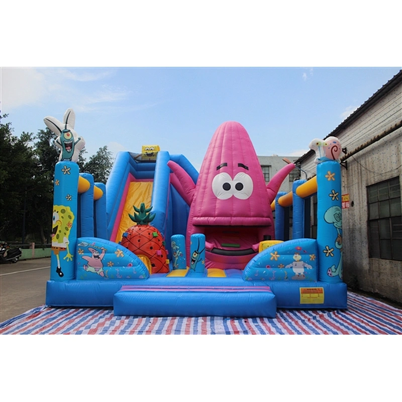 spongebob and Patrick star fun city inflatable amusement park-9x6x5M