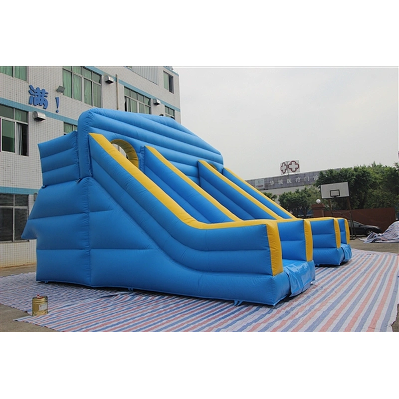 blue basic slide Inflatable Slide-9x7.6x5.8M