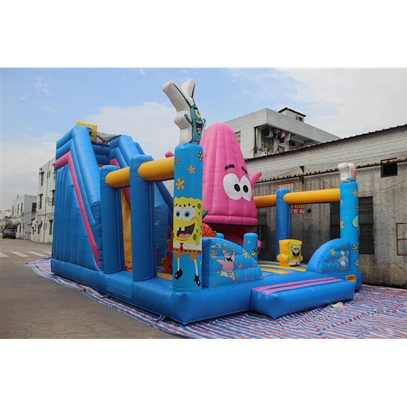 spongebob and Patrick star fun city inflatable amusement park-9x6x5M