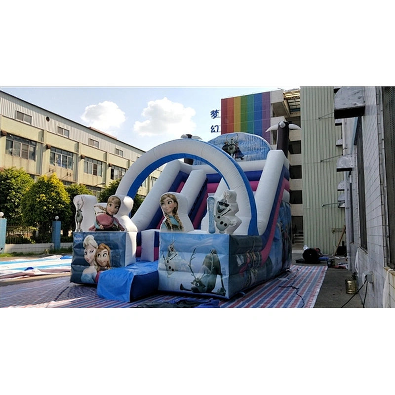 Frozen Anna and Elsa princess inflatable bouncer slide Inflatable Slide-7x4.5x6M