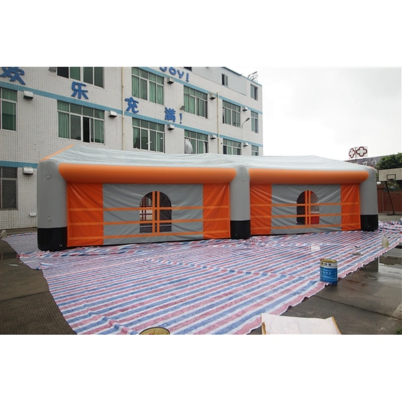 commercial inflatable camping tent inflatable gray house for fun-13.3x7.3M