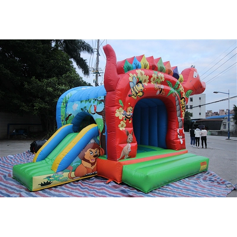 red animal zoo dragon bouncer with slide jumping castle&Inflatable Combo