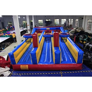 Customized 3 lane inflatable bungee run / inflatable sport games for sale-8x4.5x2M