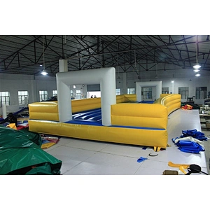 crazy interesting soccer field inflatable football court Inflatable soap football field-10x5m