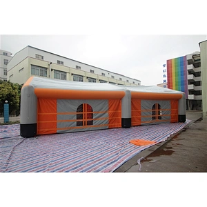 commercial inflatable camping tent inflatable gray house for fun-13.3x7.3M