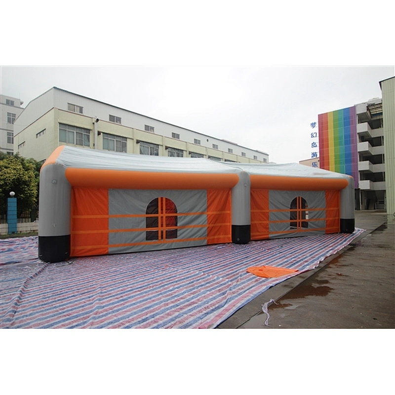 commercial inflatable camping tent inflatable gray house for fun-13.3x7.3M