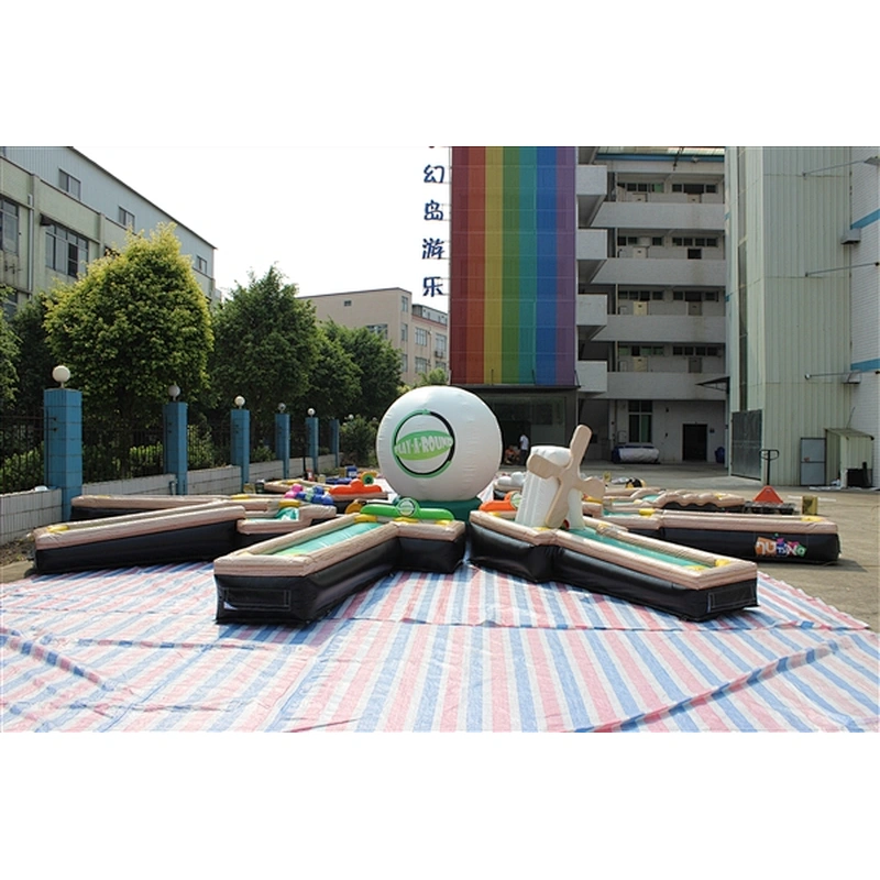 9 lands inflatable golf course inflatable sports-10x10m