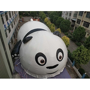 Giant panda Large Commercial Facet Clear Transparent Led Family Wedding Camping Bubble Inflatable Yurt Tent-30x20x7.9M