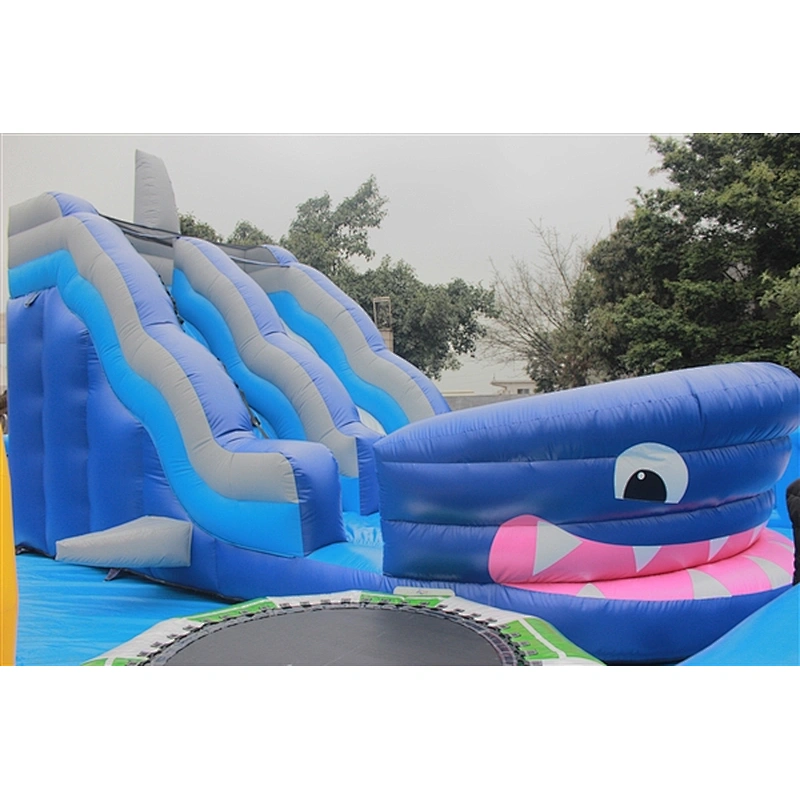 giant shark head inflatable bouncer slide Inflatable Slide-8x5.5x5.5M