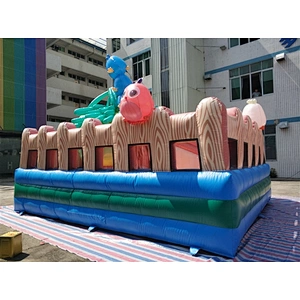 angry birds bouncer with slide fun city inflatable amusement park-7x6x4.7M