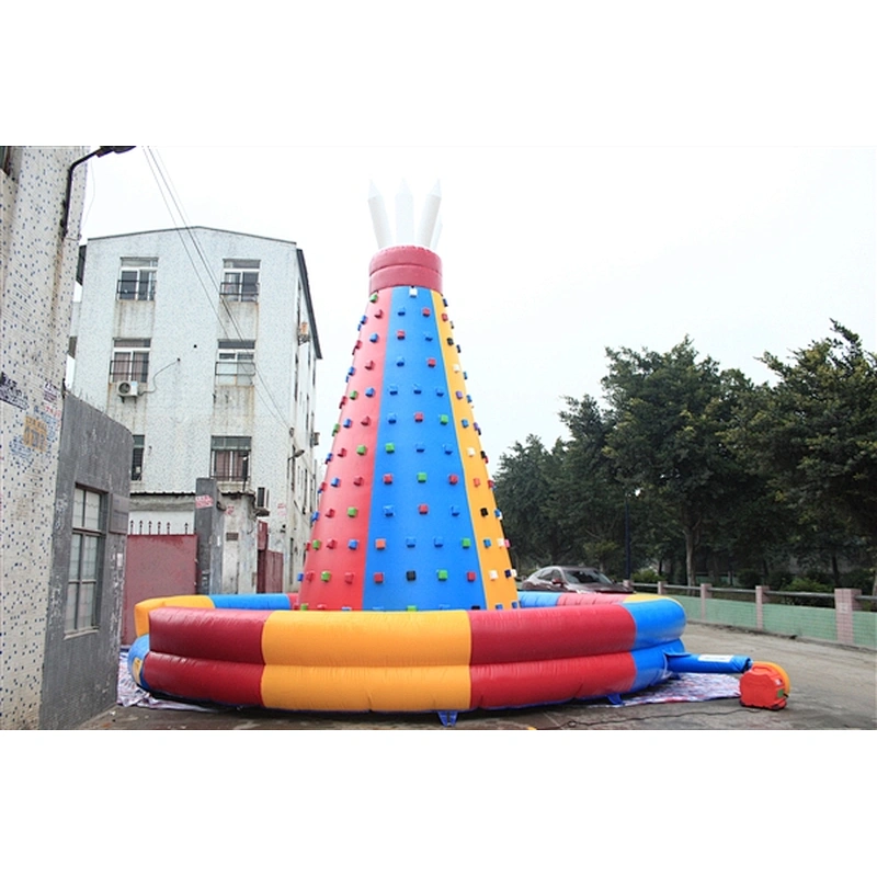 Inflatable Rock Climbing Wall Commercial Inflatable Adult Climbing Wall Rock Bouncer for Sale-8x8x8m